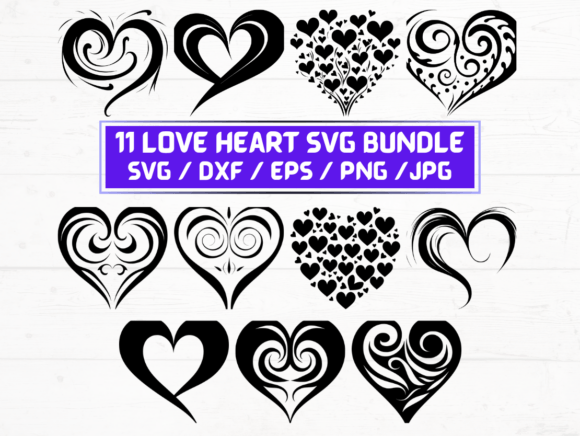 11 Valentine Love Heart SVG Bundle: A Versatile Digital Asset for Creative Projects
