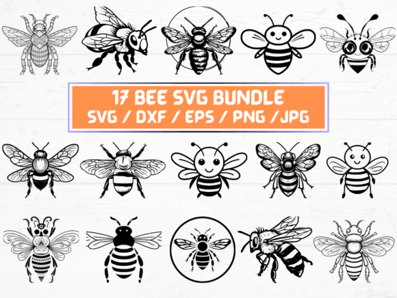 17 Bee SVG Laser Engraving Cut Files: Strategic Use for Creative and Business Applications