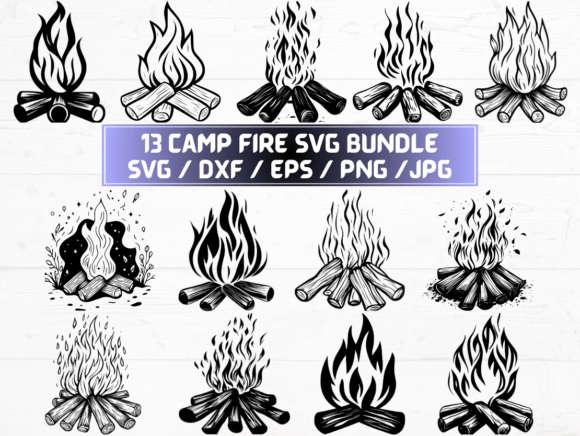 Camp Fire SVG Bundle: A Versatile Digital Asset for Creative and Professional Workflows