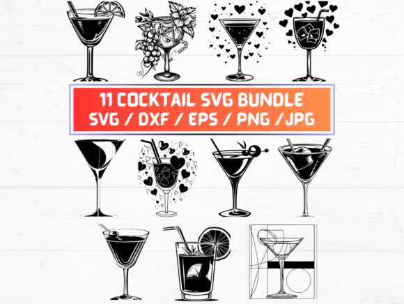Cocktail SVG for Creative and Commercial Use