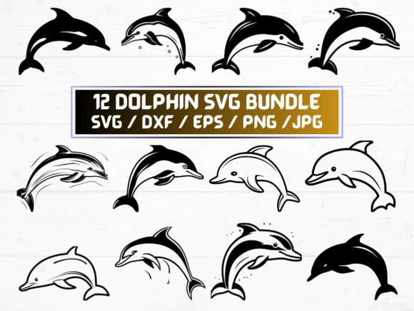 Dolphin SVG Bundle: A Powerful Digital Asset for Creative Projects