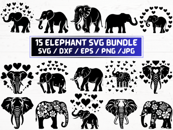 Elephant SVG Bundle: A Versatile Digital Asset for Creative Professionals