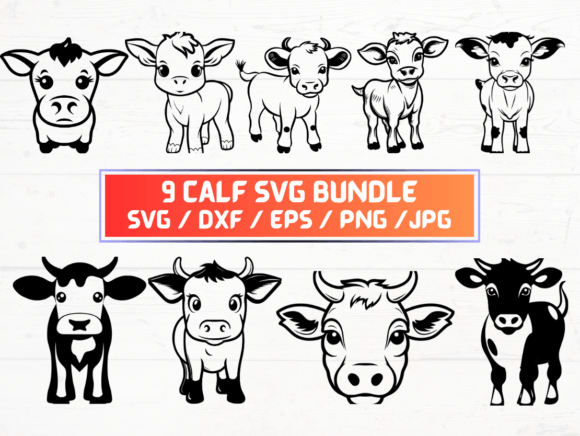 Everything You Need to Know About 9 Calf SVG, DXF, EPS, JPG, and PNG Files