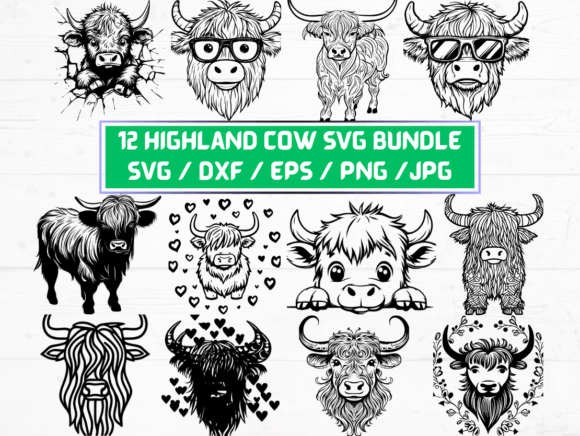 Highland Cow SVG Bundle