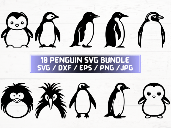 Penguin SVG, DXF, EPS, JPG, PNG: A Digital Asset Overview