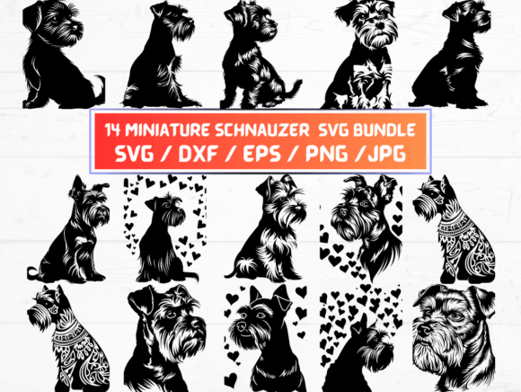 The Rise of 14 Miniature Schnauzer Dog SVG Files in Digital Design and Creative Industries