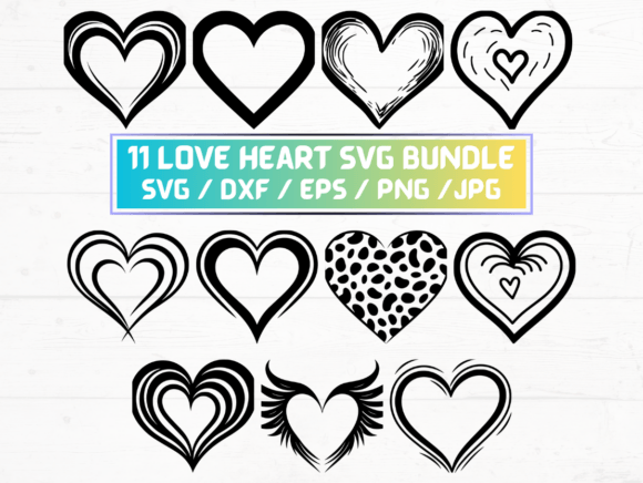 Valentine Love Heart SVG Files for Creative Projects